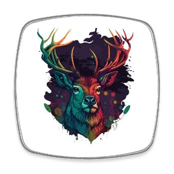 Hunting - Square fridge magnet - white - Front
