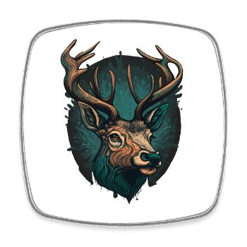 Buck Hunter - Viereckiger Kühlschrankmagnet - Weiß - Vorne