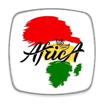 Africa Afro Portrait Pop Art - Square fridge magnet - white - Front