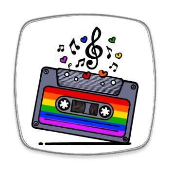 Lgbt Sexualität Cool Regenbogen Gleichberechtigung - Viereckiger Kühlschrankmagnet - Weiß - Vorne