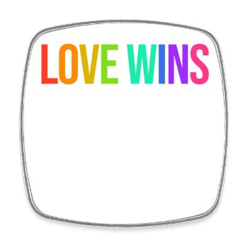 Dear Statement LGBT Rights of Gay Lesbians - Square fridge magnet - white - Front