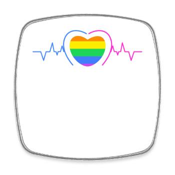 Gleichberechtigung Lgbt Liebe Herz Sexualität - Viereckiger Kühlschrankmagnet - Weiß - Vorne
