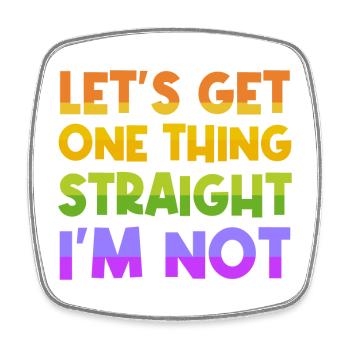 Sexualität Cool Lgbt Statement Homosexuell Stolz - Viereckiger Kühlschrankmagnet - Weiß - Vorne
