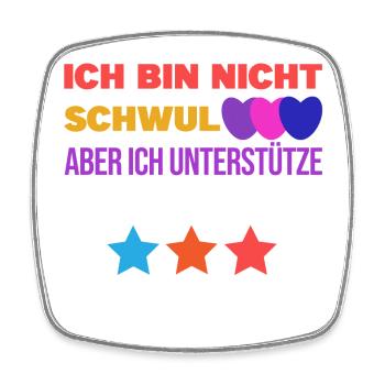 Gleichberechtigung Statement Lgbt Sexualität Herz - Viereckiger Kühlschrankmagnet - Weiß - Vorne