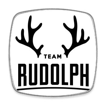 Team Rudolph Weihnachten Weihnachten Santa Rentiere - Viereckiger Kühlschrankmagnet - Weiß - Vorne