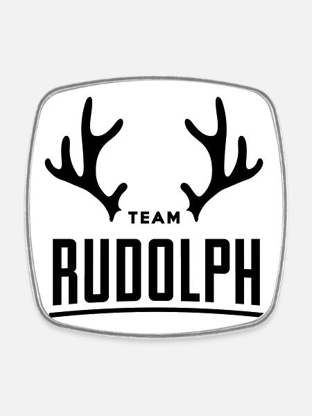 Team Rudolph Weihnachten Weihnachten Santa Rentiere - Viereckiger Kühlschrankmagnet - Weiß