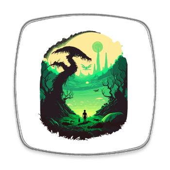 trippy - Square fridge magnet - white - Front