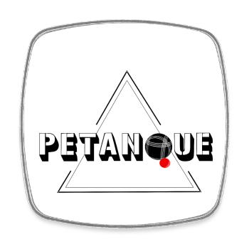 Petanque - Viereckiger Kühlschrankmagnet - Weiß - Vorne