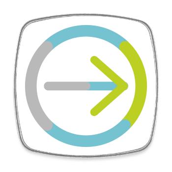 Das Logo der Genossenschaft für sich allein - Viereckiger Kühlschrankmagnet - Weiß - Vorne