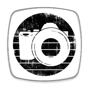 Camera lover - Square fridge magnet - white - Front