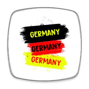 Deutschland Design - Viereckiger Kühlschrankmagnet - Weiß - Vorne