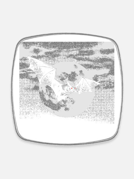 The Vampire - Square fridge magnet - white