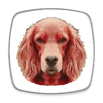 coole Tiermotive, Irish Setter - Viereckiger Kühlschrankmagnet - Weiß - Vorne