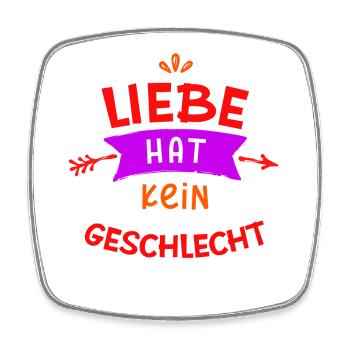 Lgbt Liebe Beziehung Statement Bisexuell Homo - Viereckiger Kühlschrankmagnet - Weiß - Vorne