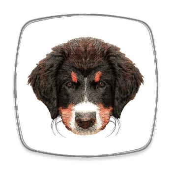 hundebaby t-shirts, Berner senner welpe - Viereckiger Kühlschrankmagnet - Weiß - Vorne