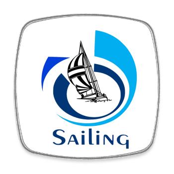 Sailing - Magnet carré - blanc - Devant