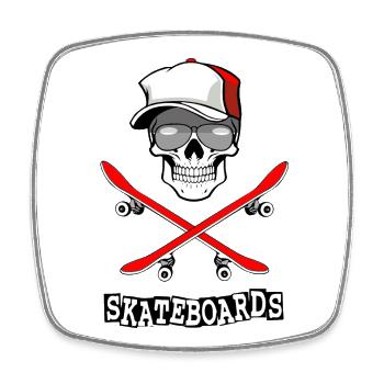 Decks - Square fridge magnet - white - Front
