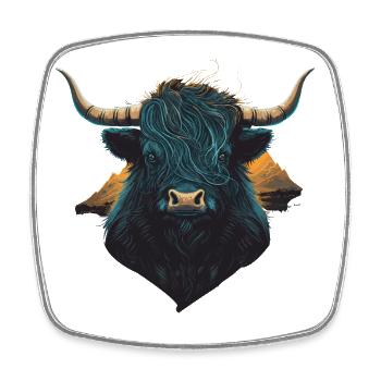 Himalaya Yak - Viereckiger Kühlschrankmagnet - Weiß - Vorne