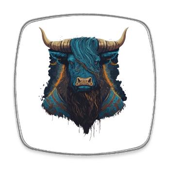 Yak Portrait - Square fridge magnet - white - Front