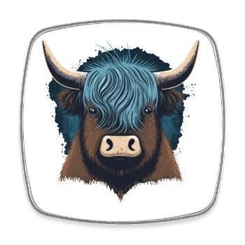 Yak - Square fridge magnet - white - Front