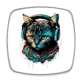 Cat Lover - Square fridge magnet - white - Front