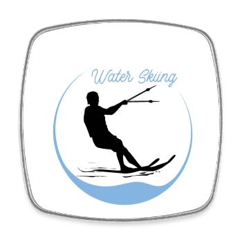 Water skiing - Square fridge magnet - white - Front
