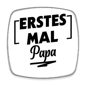 Papa Parents Grossesse Complète Enceinte - Magnet carré - blanc - Devant