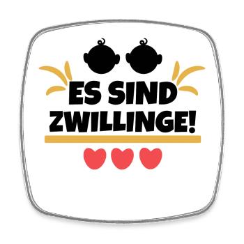 Herz Babybauch Statement Schwanger Schwangerschaft - Viereckiger Kühlschrankmagnet - Weiß - Vorne
