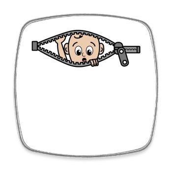 Baby Mutter Schwanger Babybauch Geboren Familie - Viereckiger Kühlschrankmagnet - Weiß - Vorne