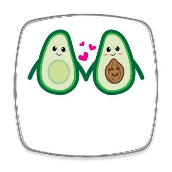 Avocat Coeur Parent Grossesse Enceinte - Magnet carré - blanc - Devant