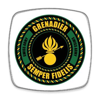 Grenadier - Viereckiger Kühlschrankmagnet - Weiß - Vorne