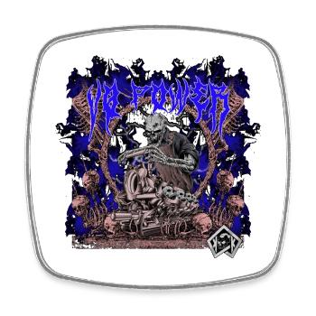 Mechanic, Car, V8, Muscle Car, Garage - Square fridge magnet - white - Front
