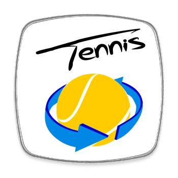 Tennis - Magnet carré - blanc - Devant