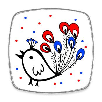 Carnival, Carnival, Sparrow - Square fridge magnet - white - Front