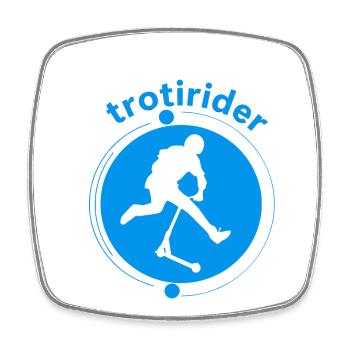 Trotirider - Viereckiger Kühlschrankmagnet - Weiß - Vorne