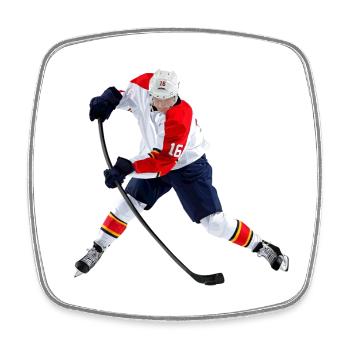 Eishockey - Viereckiger Kühlschrankmagnet - Weiß - Vorne