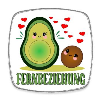 Lustige Fernbeziehungsgeschenke - AVOCADO VERGEBEN - Viereckiger Kühlschrankmagnet - Weiß - Vorne