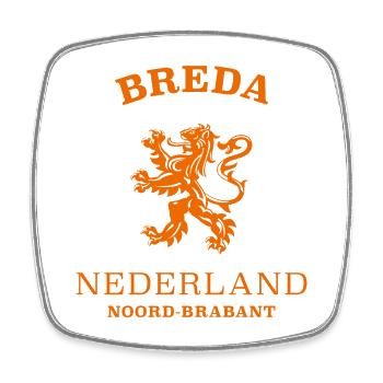 BREDA Niederlande Netherlands - Viereckiger Kühlschrankmagnet - Weiß - Vorne