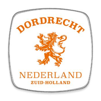 DORDRECHT Niederlande, Pays-Bas - Magnet carré - blanc - Devant