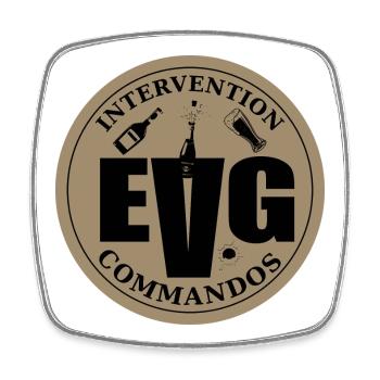 EVG - Magnet carré - blanc - Devant