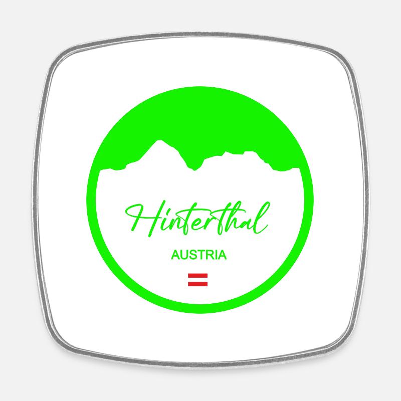 Hinterthal in grün! - Viereckiger Kühlschrankmagnet - Weiß