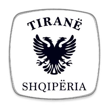 TIRANA - Albanien - Albania - Viereckiger Kühlschrankmagnet - Weiß - Vorne