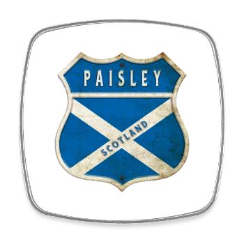Paisley Schottland Wappen Flaggen Design - Viereckiger Kühlschrankmagnet - Weiß - Vorne