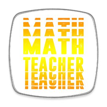 Mathelehrer Design - Viereckiger Kühlschrankmagnet - Weiß - Vorne