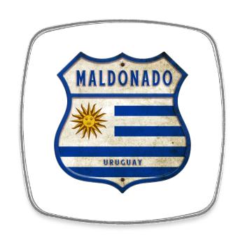 Design vintage Maldonado Uruguay - Magnet carré - blanc - Devant