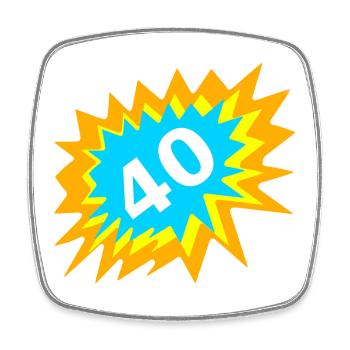 tolle Geburtstags tees, 40 bunt - Viereckiger Kühlschrankmagnet - Weiß - Vorne