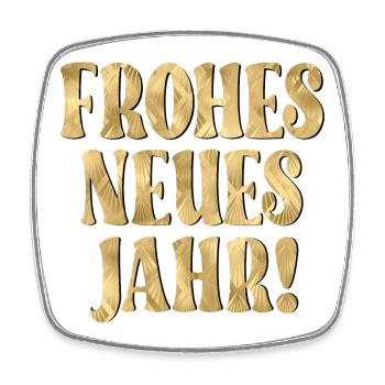 FROHES NEUES JAHR - 2027 - Viereckiger Kühlschrankmagnet - Weiß - Vorne
