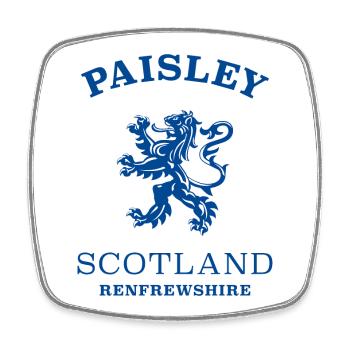 PAISLEY Schottland Scotland - Viereckiger Kühlschrankmagnet - Weiß - Vorne