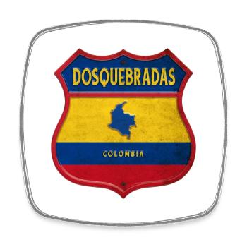 Design des armoiries de Dosquebradas Colombia - Magnet carré - blanc - Devant