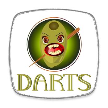 DARTS FUNNY - Square fridge magnet - white - Front